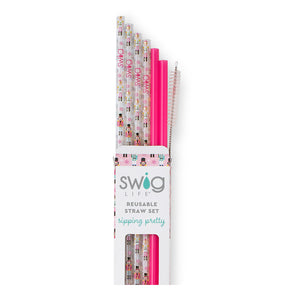 Swig Reusable Straw Set - Nutcracker + Hot Pink