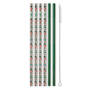 Swig Reusable Straw Set - Classic Nutcracker + Green Glitter