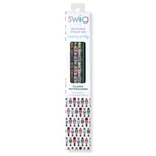 Load image into Gallery viewer, Swig Reusable Straw Set - Classic Nutcracker + Green Glitter