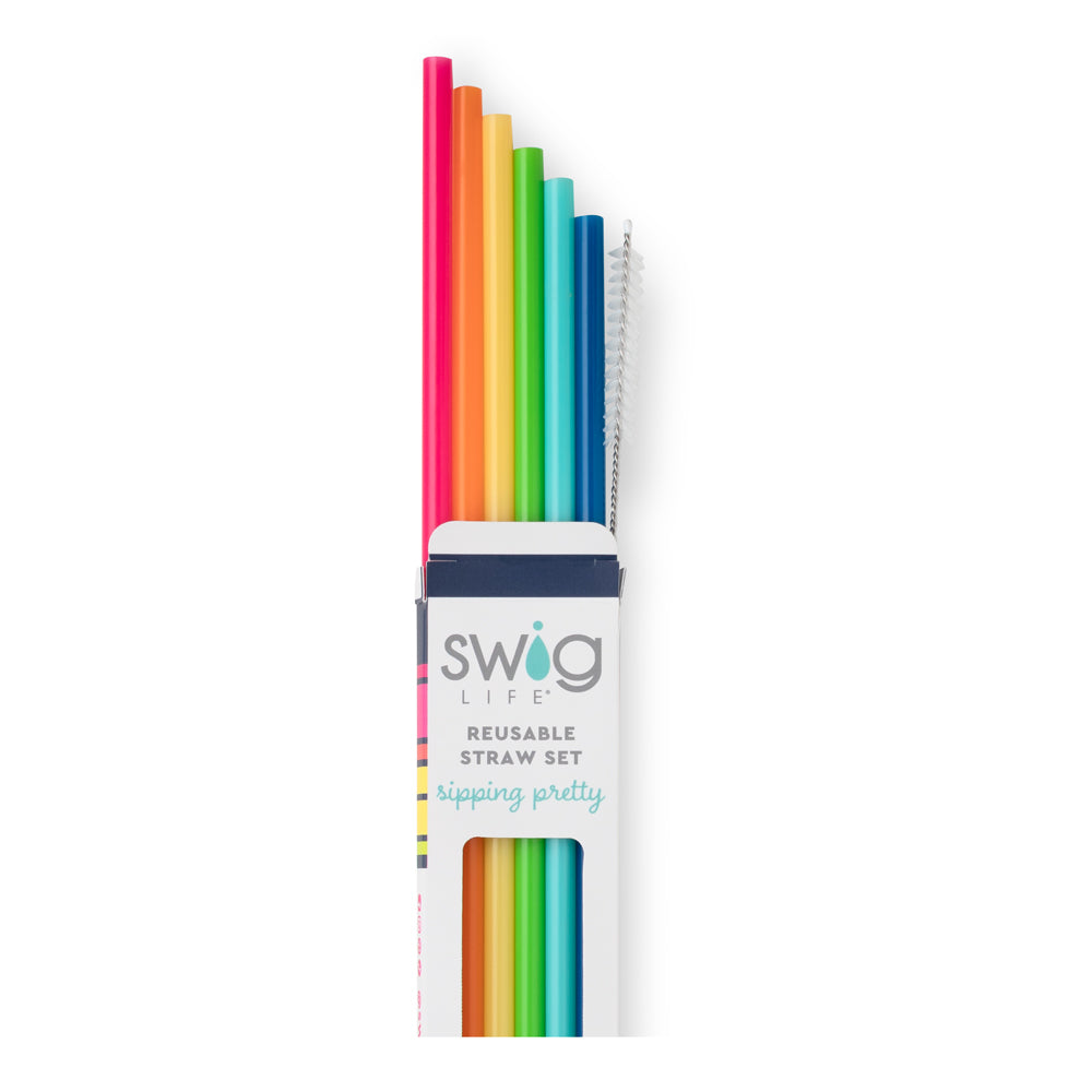 Swig Reusable Straw Set - Rainbow