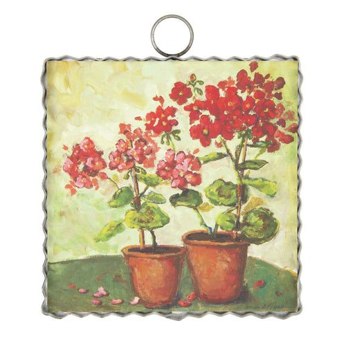 RTC Mini Gallery Charm - Potted Geraniums