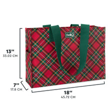 Load image into Gallery viewer, Swig Christmas Plaid Large Reusable Bag