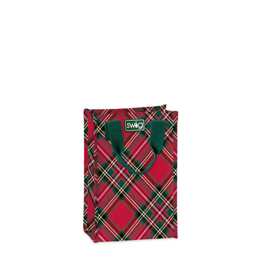 Swig Christmas Plaid Tall Reusable Bag