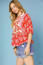 Load image into Gallery viewer, Malia Mix Print Top - Red