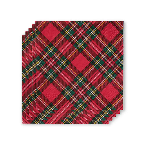 Swig Christmas Plaid Cocktail Napkins