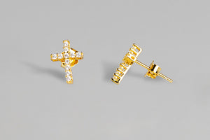 Meghan Browne 18k Saint Earrings - Gold