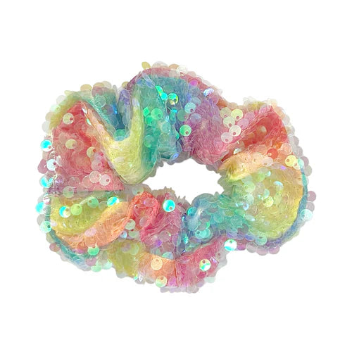 Children's Unicorn Rainbow Sequin Scrunchie