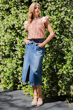 Load image into Gallery viewer, Saylor Striped Sweater Top - Smokey Salmon