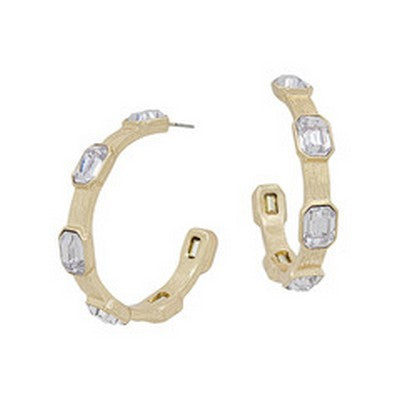 Meghan Browne Shay Earring - Gold Clear
