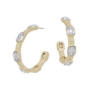 Meghan Browne Shay Earring - Gold Clear