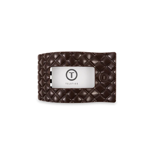 Small Teleties Quilted Flat Rectangle Hair Clip - Truly Taupe