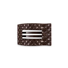 Load image into Gallery viewer, Small Teleties Quilted Flat Rectangle Hair Clip - Truly Taupe