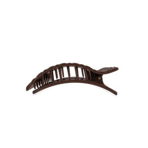 Small Teleties Quilted Flat Rectangle Hair Clip - Truly Taupe