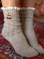 Natural Life Embroidered Socks - Dog