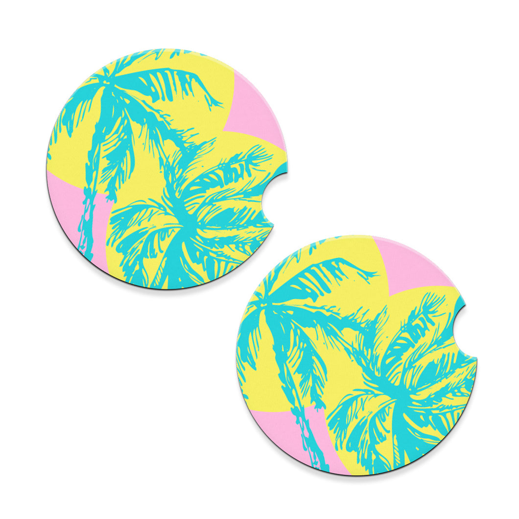 Viv & Lou Islands in the Sun Car Coasters