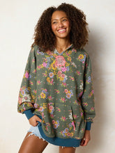 Load image into Gallery viewer, Natural Life Oversized Printed Hoodie - English Garden Charcoal