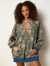 Load image into Gallery viewer, Natural Life Oversized Printed Hoodie - English Garden Charcoal