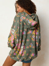 Load image into Gallery viewer, Natural Life Oversized Printed Hoodie - English Garden Charcoal