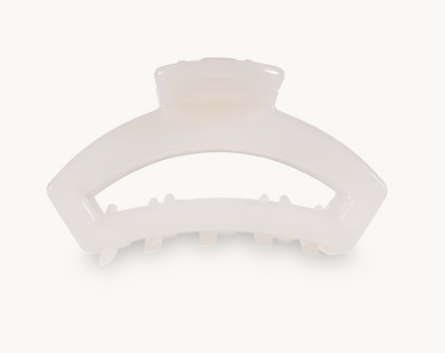 Tiny Teleties Open Hair Clip - Coconut White