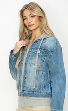 Load image into Gallery viewer, Risen Jeans -Oversized Hoodie Jacket - Denim