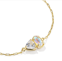 Load image into Gallery viewer, Kendra Scott Tatum Chain Bracelet - Gold White CZ Mix
