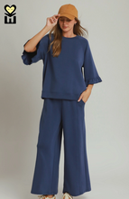 Load image into Gallery viewer, SPACEKNIT 3/4 Raglan Sleeve Top - Midnight