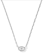 Load image into Gallery viewer, Kendra Scott Mini Elisa Luxe Pendant Necklace - Silver CZ