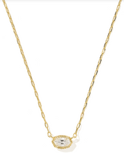 Load image into Gallery viewer, Kendra Scott Mini Elisa Luxe Pendant Necklace - Gold CZ