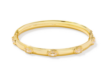 Load image into Gallery viewer, Kendra Scott Mini Elisa Luxe Bangle Bracelet - Gold White CZ