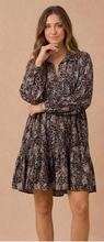 Load image into Gallery viewer, Regina Floral Dress - Black