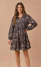 Load image into Gallery viewer, Regina Floral Dress - Black