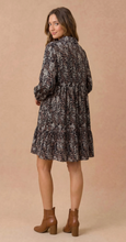 Load image into Gallery viewer, Regina Floral Dress - Black