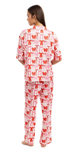 Load image into Gallery viewer, Coquette Bows Pajama Set - Pink/Red