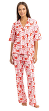 Load image into Gallery viewer, Coquette Bows Pajama Set - Pink/Red