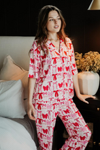 Load image into Gallery viewer, Coquette Bows Pajama Set - Pink/Red