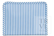 Load image into Gallery viewer, TRVL Design - Roadie Medium Zip Pouch - Pimlico Stripe Chambray