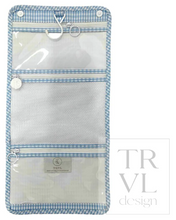 Load image into Gallery viewer, TRVL Design - Mini Rollup Hanging Bag - Gingham Mist