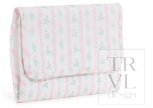 Load image into Gallery viewer, TRVL Design - Mini Rollup Hanging Bag - Ribbon Floral Pink
