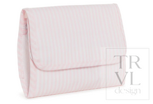 Load image into Gallery viewer, TRVL Design - Mini Rollup Hanging Bag - Pimlico Pink Stripe