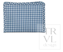 Load image into Gallery viewer, TRVL Design - Roadie Small Zip Pouch - Rodeo Check Indigo