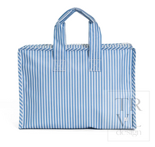Load image into Gallery viewer, TRVL Design - Overnight Tote - Pimlico Stripe Chambray