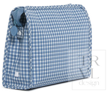 Load image into Gallery viewer, TRVL Design - Roadie Large Zip Pouch - Rodeo Check Indigo