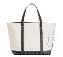 Load image into Gallery viewer, TRVL Design - Maxi Tote - Natural Cambridge Plaid
