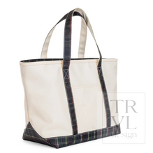Load image into Gallery viewer, TRVL Design - Maxi Tote - Natural Cambridge Plaid
