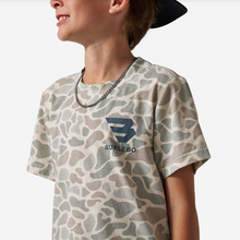 Load image into Gallery viewer, Burlebo Youth Vintage Washed Tee - God's Glory - Classic Deer Camo