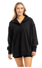 Load image into Gallery viewer, Black Vintage Wash Pullover - Black