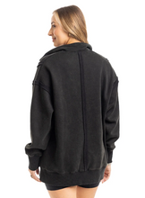 Load image into Gallery viewer, Black Vintage Wash Pullover - Black
