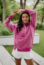Load image into Gallery viewer, Hot Pink Vintage Wash Pullover - Hot Pink