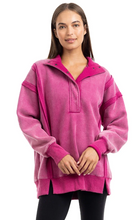 Load image into Gallery viewer, Hot Pink Vintage Wash Pullover - Hot Pink