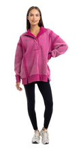 Load image into Gallery viewer, Hot Pink Vintage Wash Pullover - Hot Pink